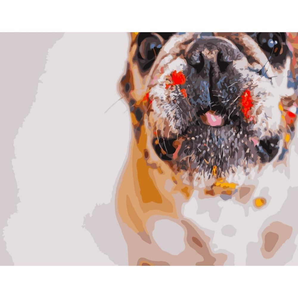 Картина по номерам Strateg Премиум Мокрый носик 40х50 см (GS249)