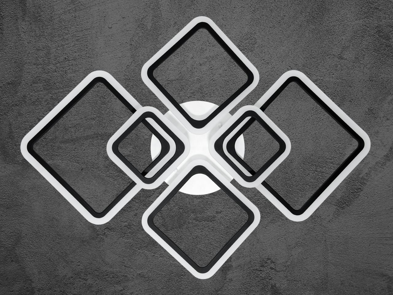 Люстра LED в гостиную с пультом A8160-6BKDIM-LS 110 W на 15 м2 Черный (2432345941) - фото 4 Люстра LED в гостиную с пультом A8160-6BKDIM-LS 110 W на 15 м2 Черный (2432345941) - фото 4