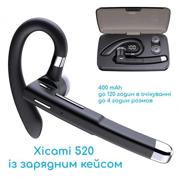 Гарнитура Bluetooth Xicami YYK-520 чорний (11267872) - фото 13