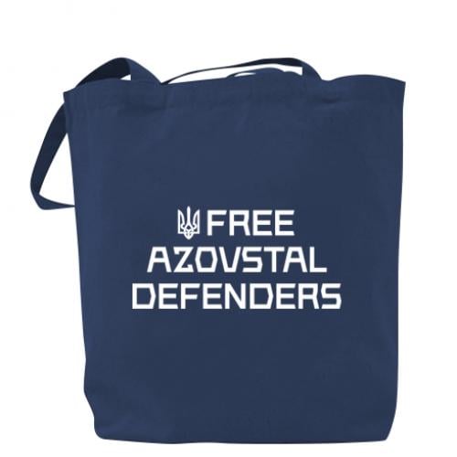 Шопер Free Azovstal Defenders 37х41 см Темно-синій (18042289-8-205279) - фото 1