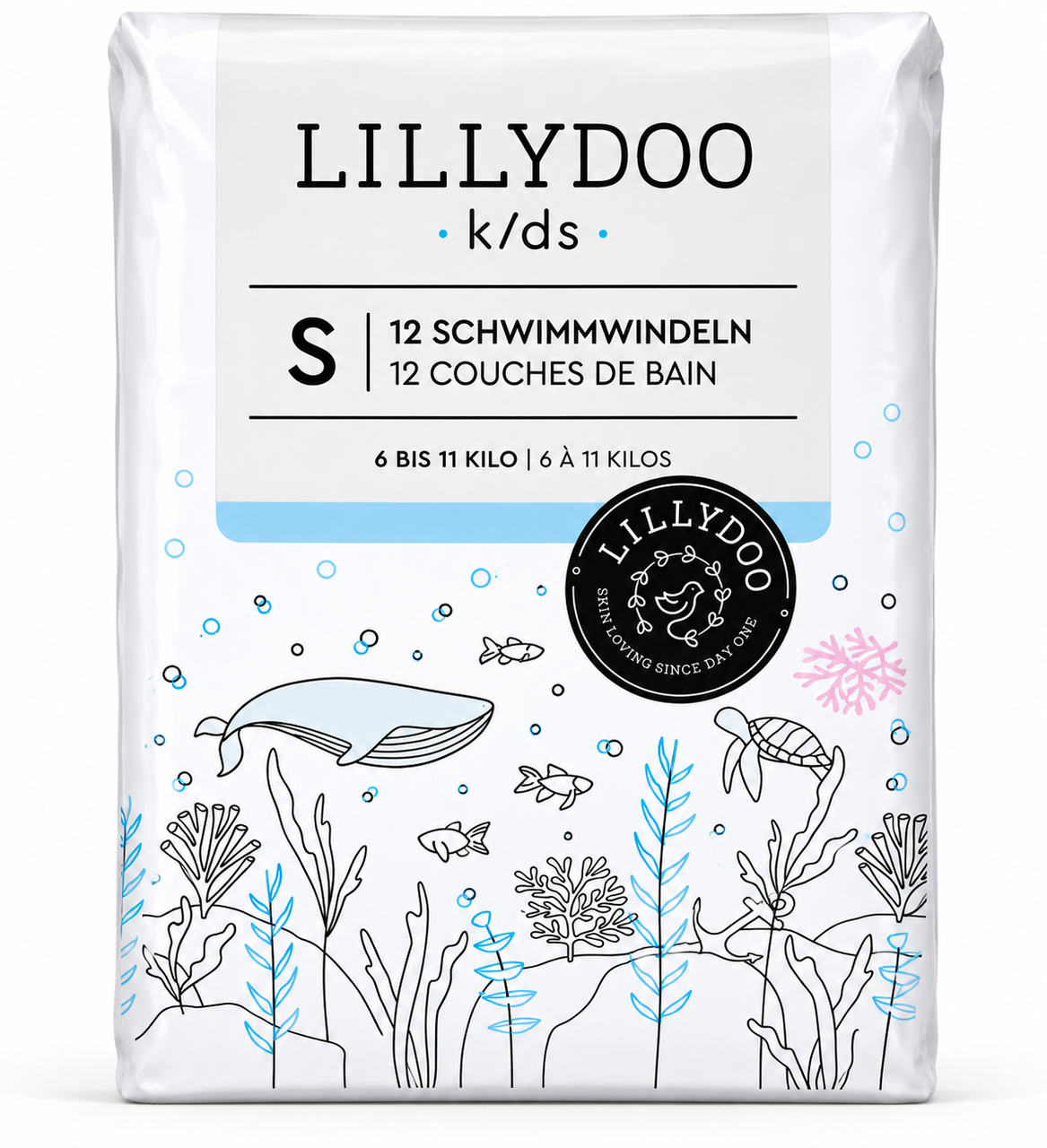 Підгузки-трусики для плавання Lillydoo S 6-11 кг 12 шт. (3076289170)