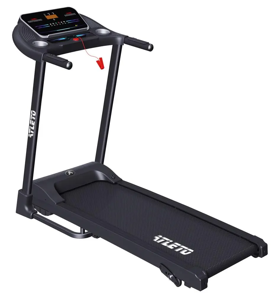Беговая дорожка Atleto A80 электрическая складная с углом наклона до 90 кг Черный (132-76-42401030)