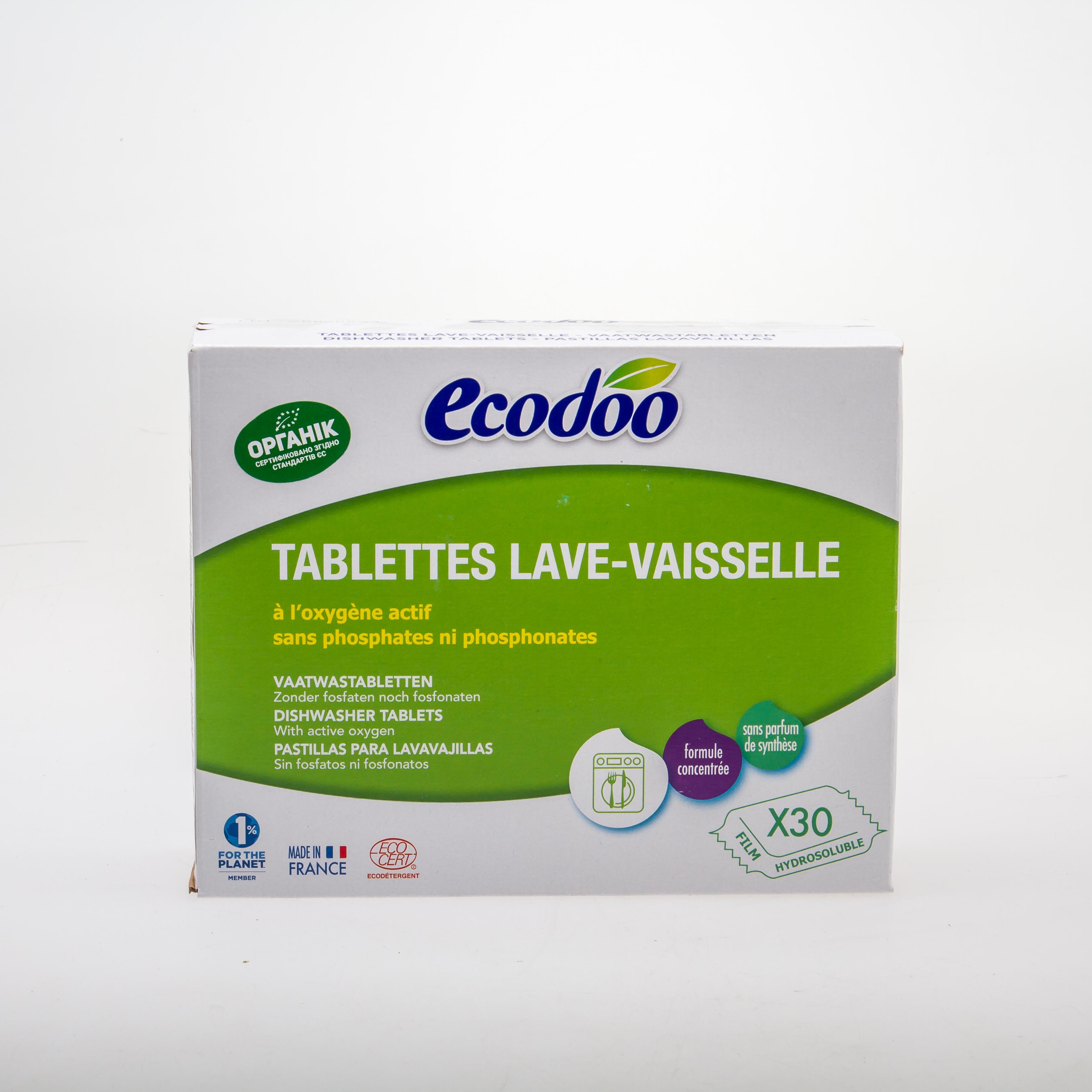Таблетки для посудомоечных машин Ecodoo органические 30 шт. (6967)
