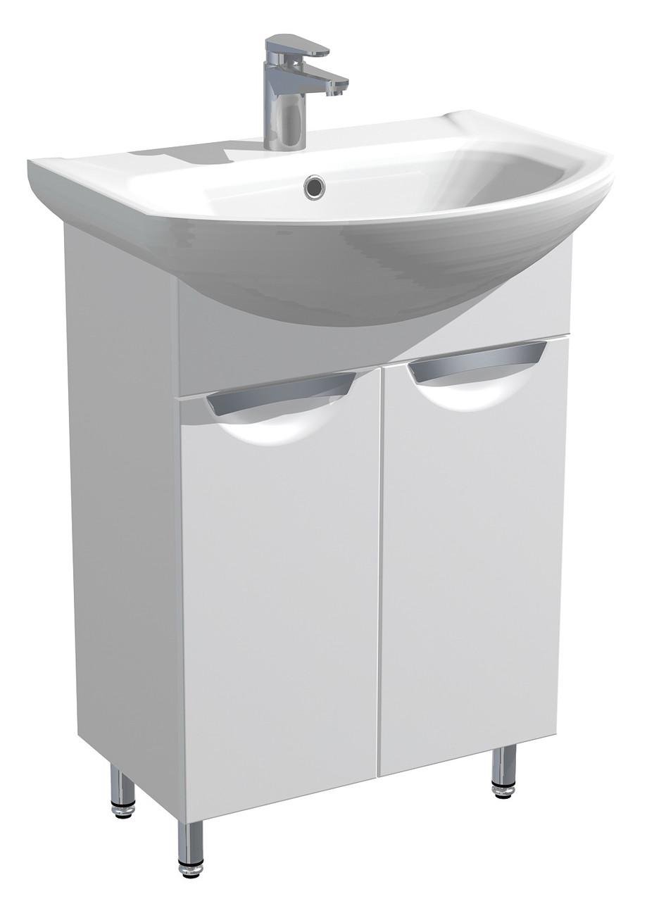 Тумба для ванної кімнати з умивальником Солас 56 см Білий (30632034)