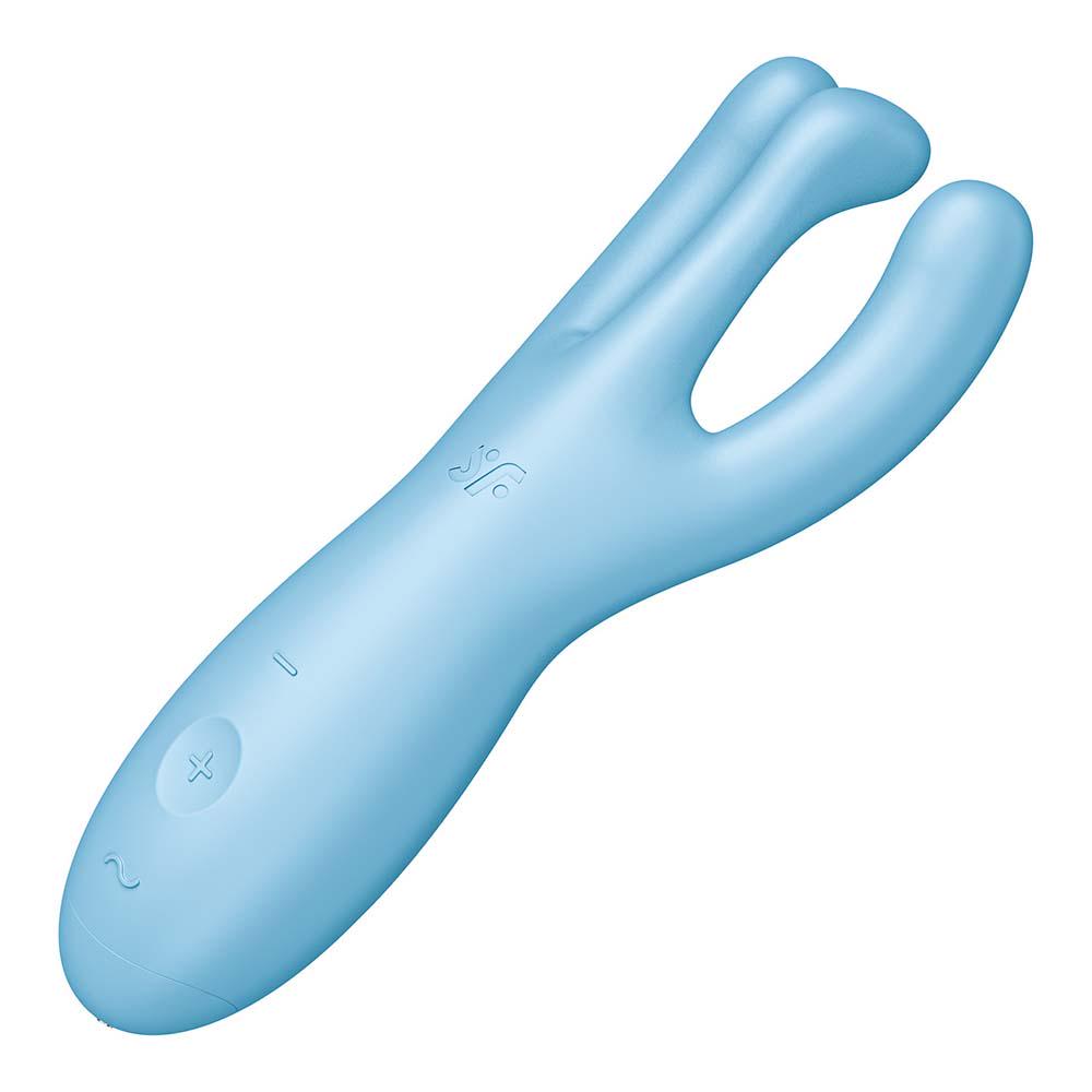 Вибратор смарт клиторальный Satisfyer Threesome 4 14 см Голубой (31409)