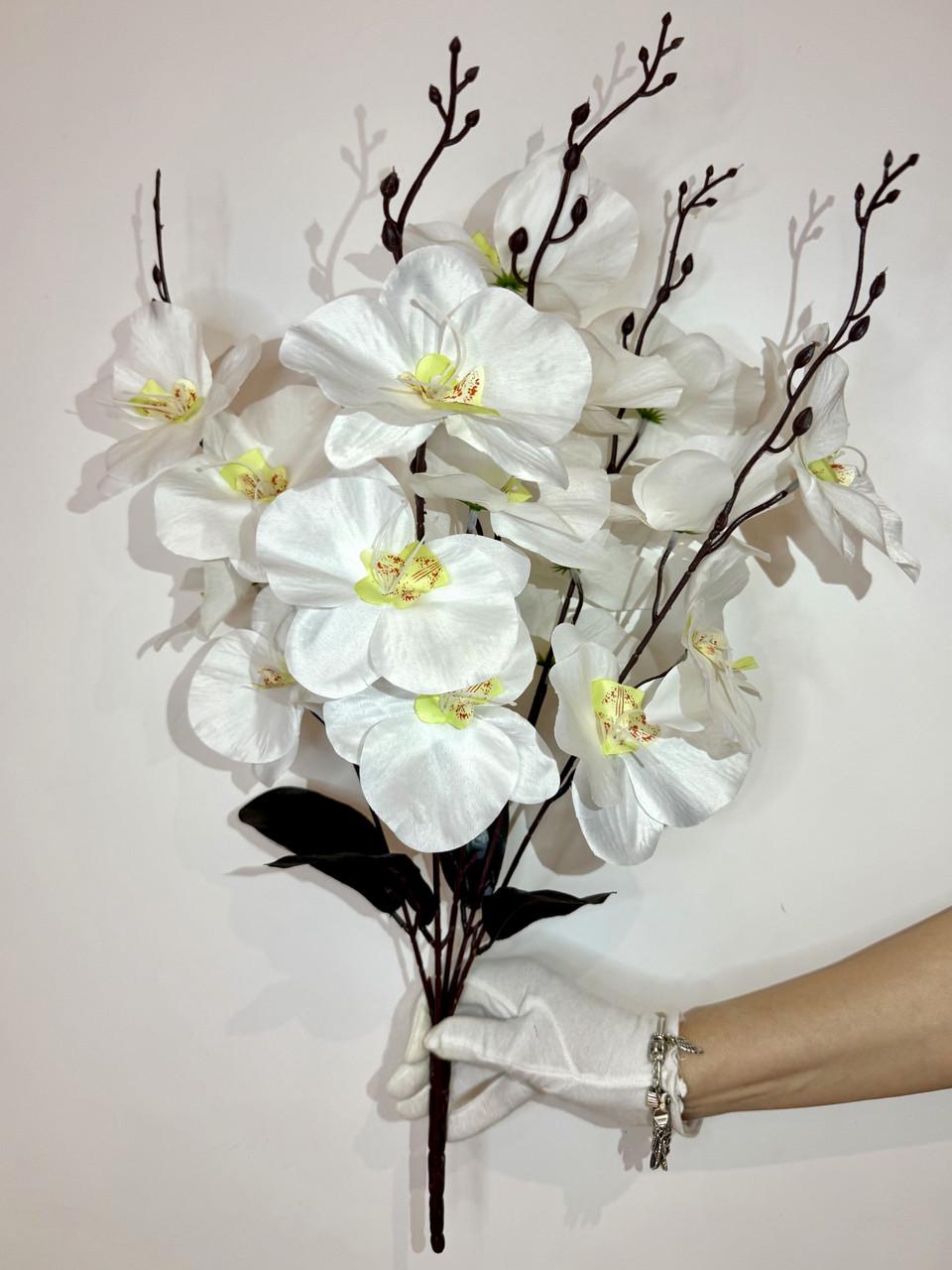 Искусственная ветвь орхидеи 5 веток 60 см