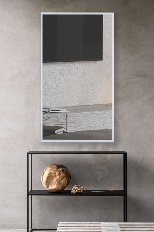 Дзеркало настінне CRYSTAL GLASS в рамі МДФ 2290 1800x700 мм Білий (С4390)