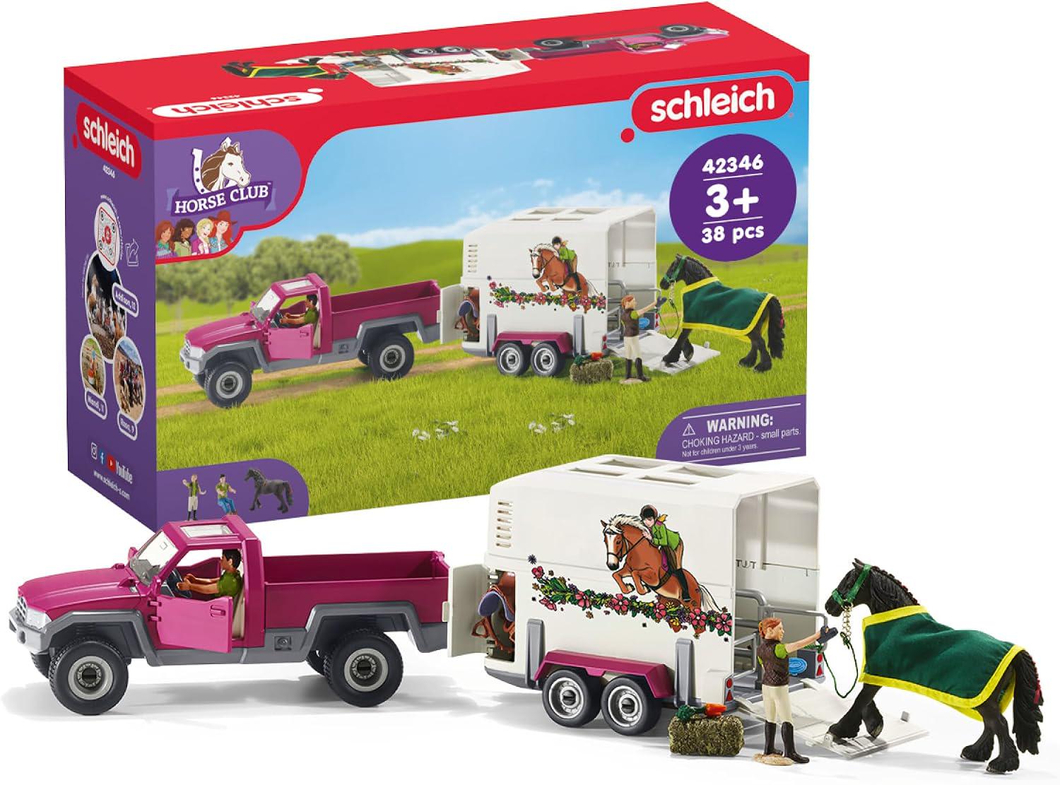 Детский игровой набор Пикап с прицепом трейлером для лошадей Schleich 42346 Horse Club