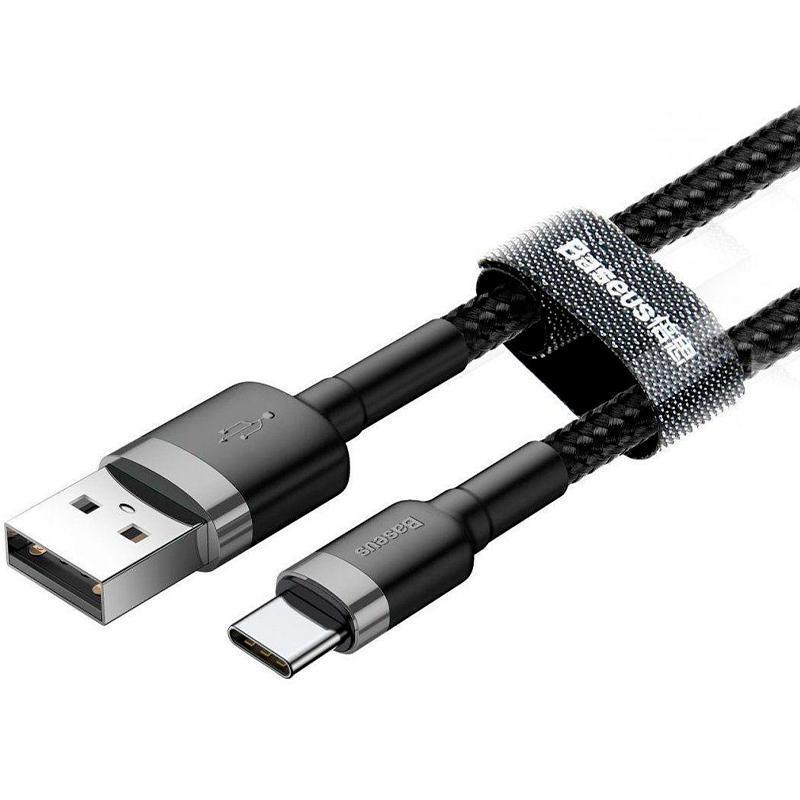 USB Cable BASEUS Cafule Type-C CATKLF-BG1 3 A 1 м Black (1531346363) - фото 3