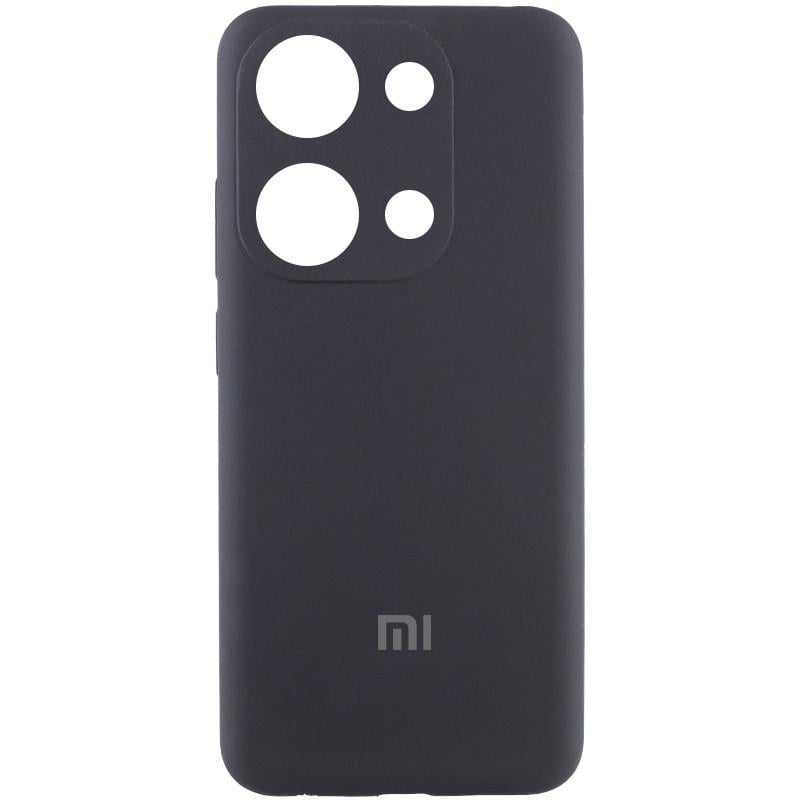 Противоударный Чехол Silicone Cover Lakshmi Full Camera (AAA) with Logo для Xiaomi Redmi Note 13 4G Черный / Black