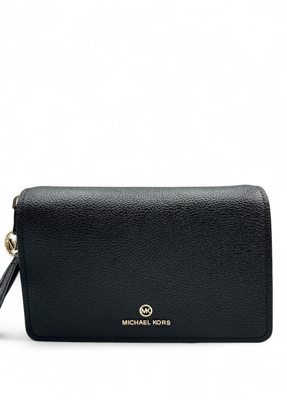 Женская сумка Michael Kors Jet Set Charm 32S2GT9C7L Black Accordian Flap XBody Leather Черный (2751910976)