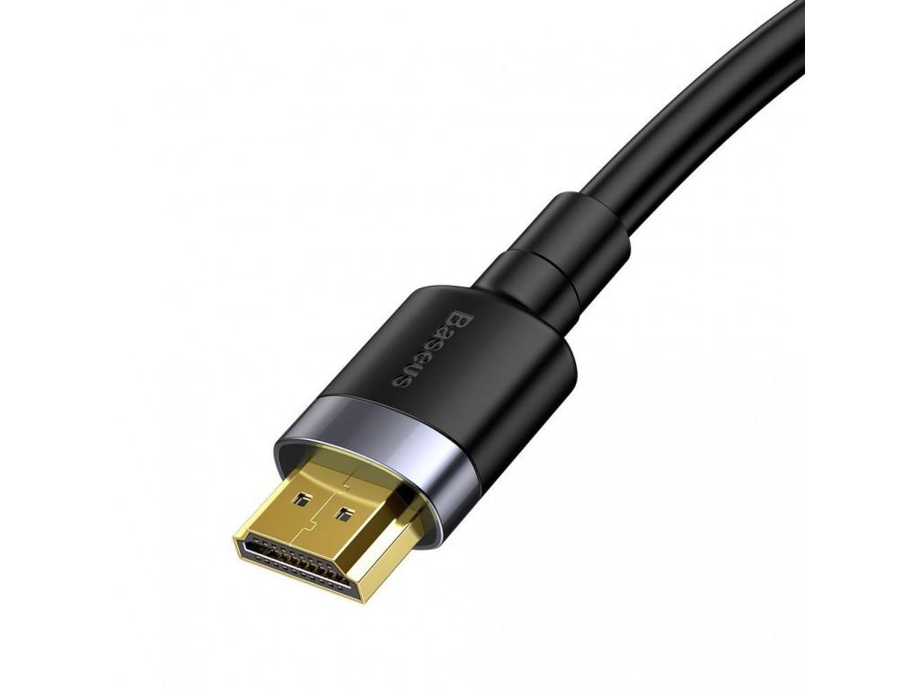 Кабель BASEUS 4KHDMI Male To 4KHDMI Male Cafule HDMI2.0 2 м Black - фото 4