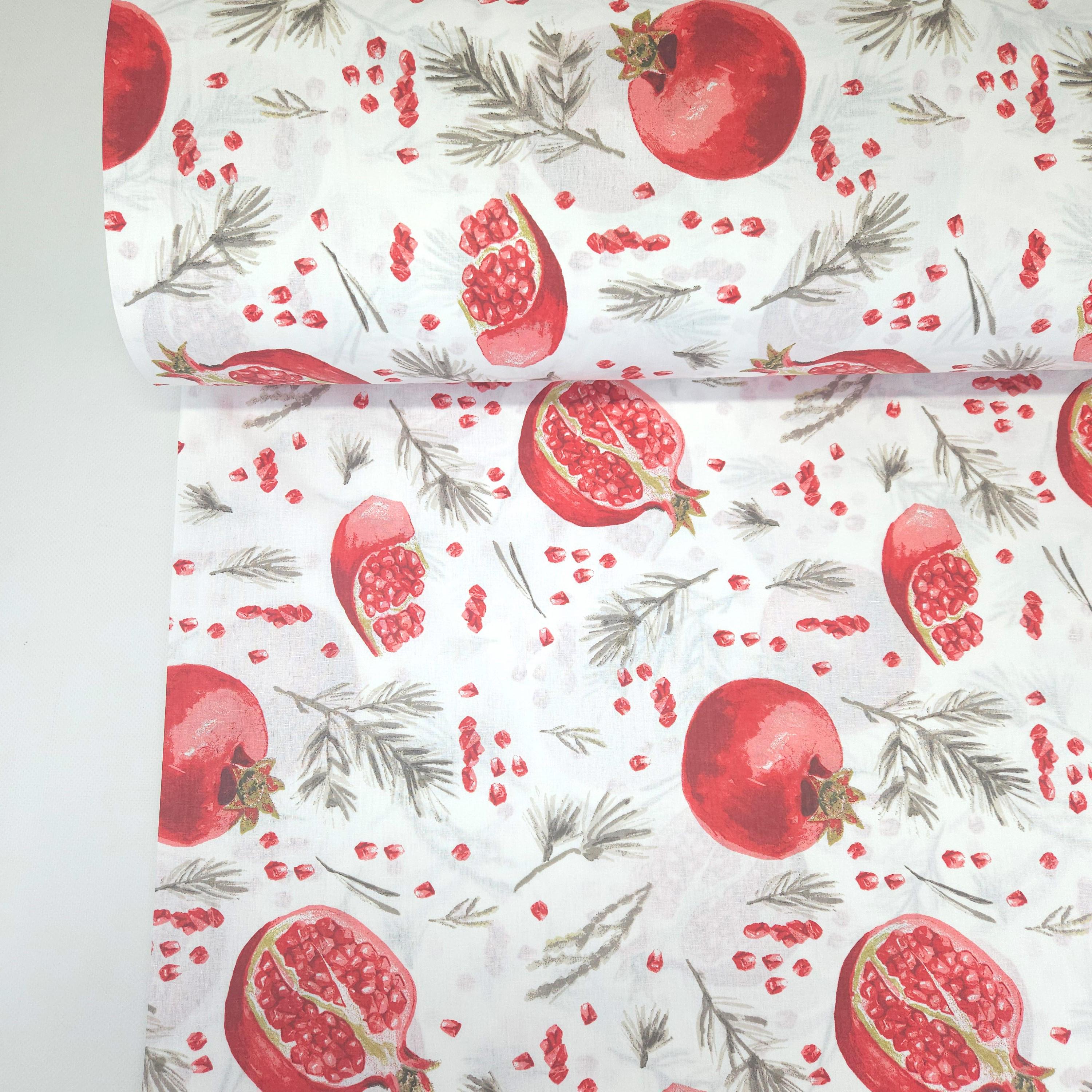 Ткань для постельного белья ранфорс гранаты 240 см (10/24958/20)