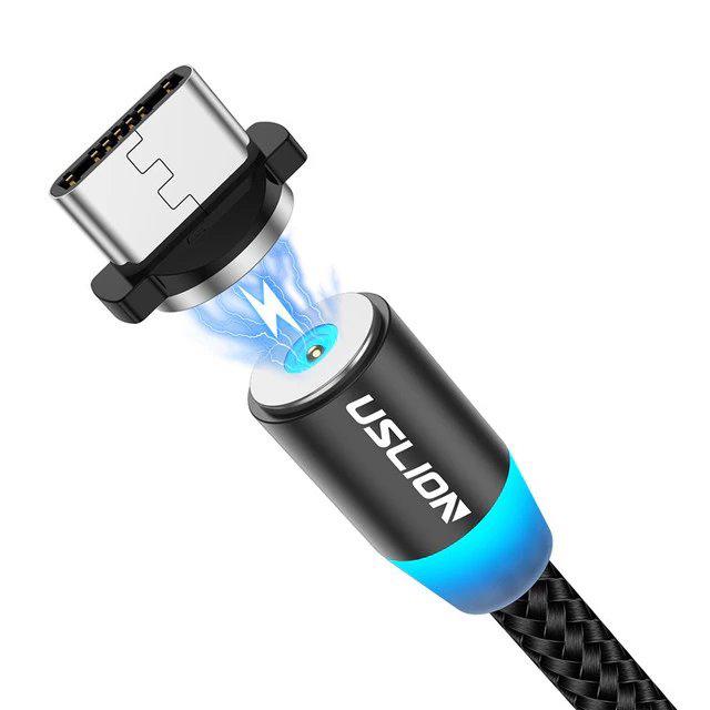 Кабель для быстрой зарядки Uslion магнитный USB Type-C 2 м Черный (1896663375) - фото 7