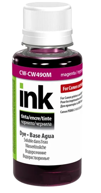 Чернила CW Canon PIXMA G1400/G2400/G3400 CW-CW490M01 100 мл Magenta (CW-CW490M01)