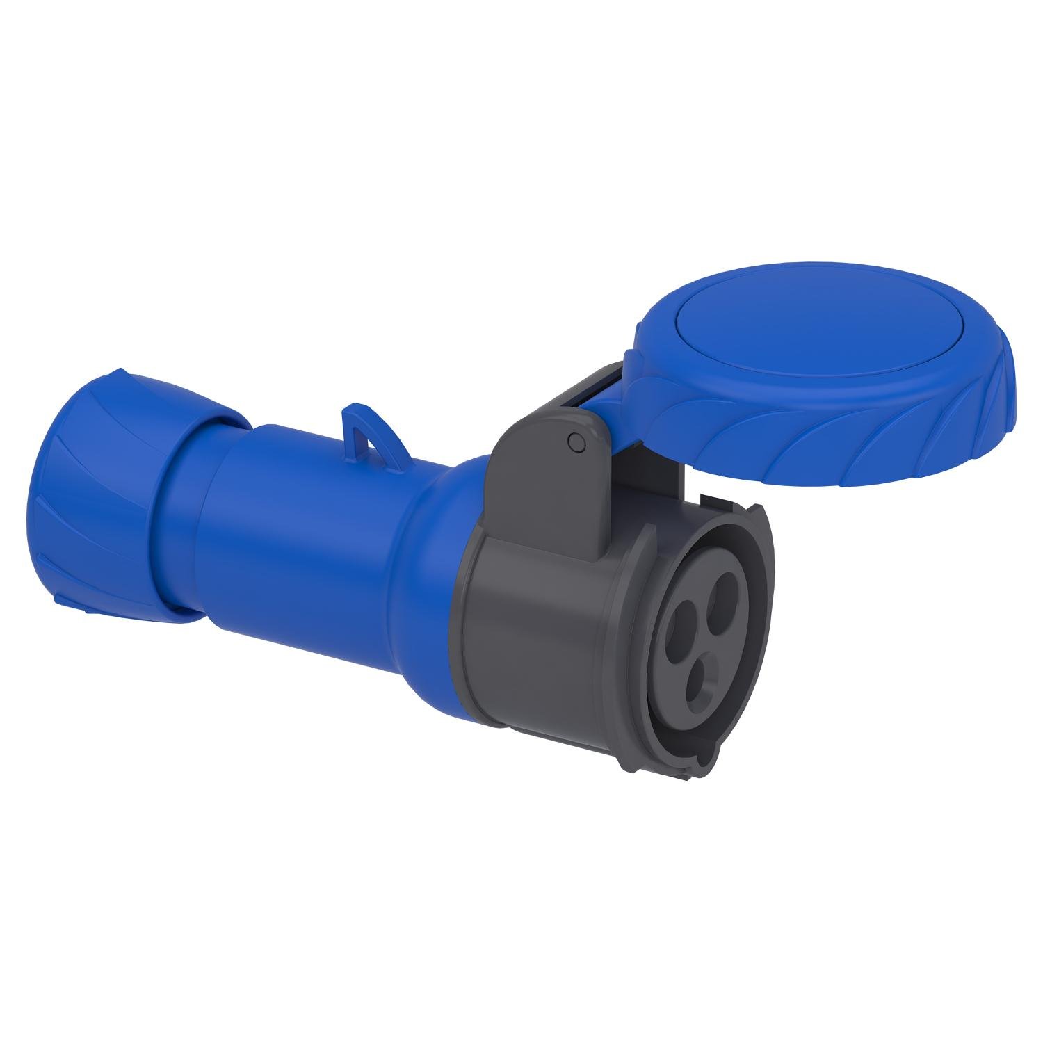 Силовая розетка Schneider Electric Mureva 2P+E 16А 250 В переносная IP67 Синий (PKF16M723)