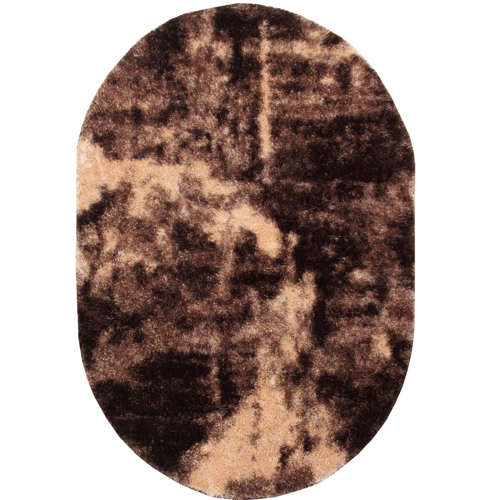 Ковер с длинным ворсом Rubin Defier 7676 овальный 2x3 м Коричневый/Бежевый (00-00010321)