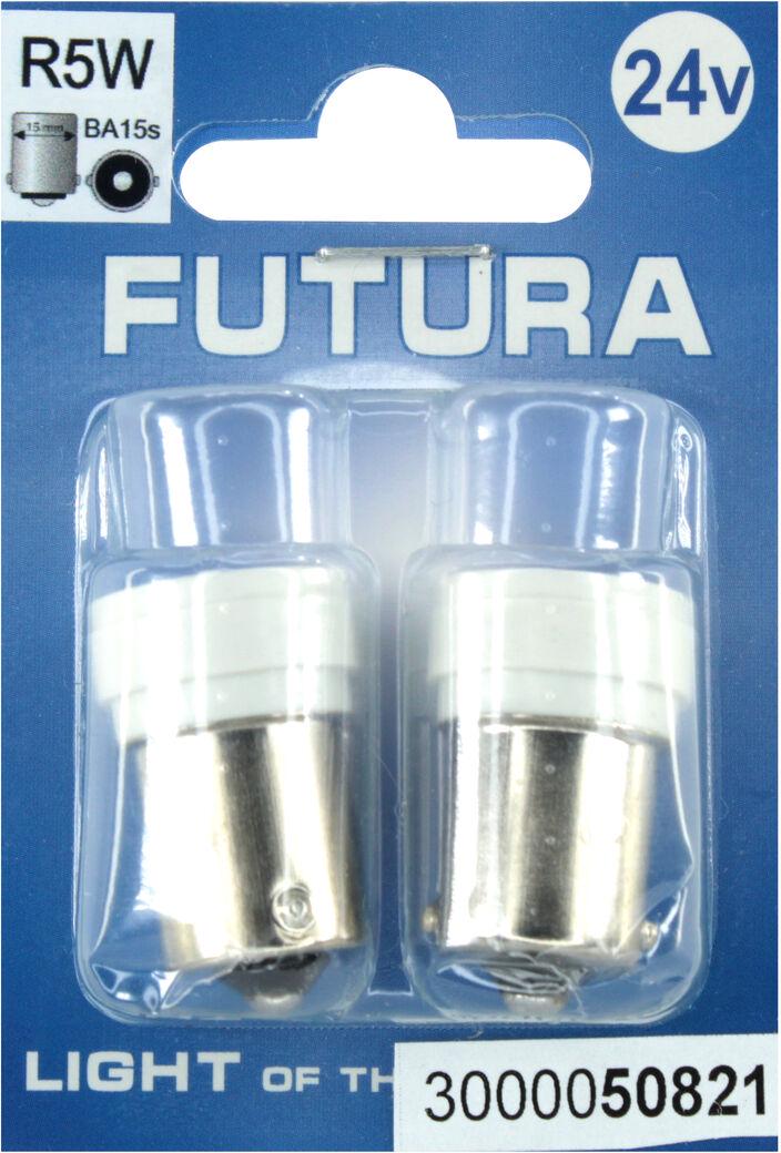 Лампочка FUTURA Черешня LED SMD 24V 6 диодов R5W BA15s 2 шт. Белый (50821)
