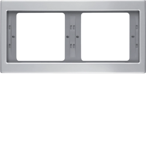 Рамка Berker K.5 двомісна горизонтальна Алюміній (13637003)
