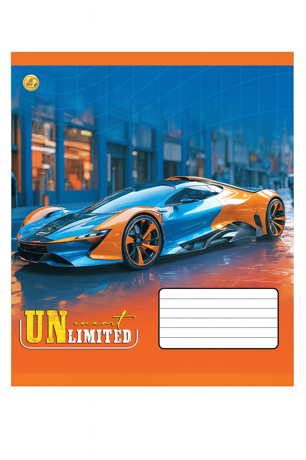 Тетрадь 1 вересня Современные авто 18 л. клетка твердая (ТА51203)