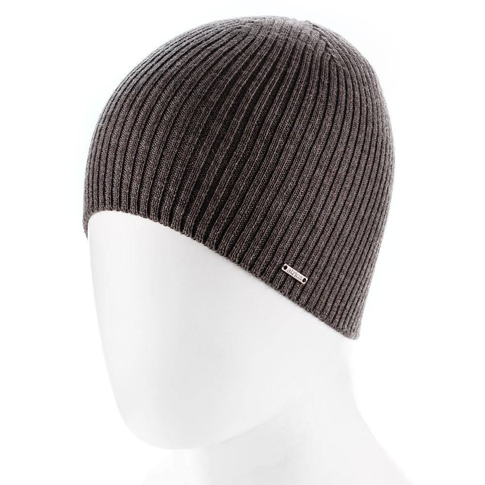 Шапка мужская одинарная Atrics MH02 без отворота в рубчик Кофейный - фото 1 Шапка мужская одинарная Atrics MH02 без отворота в рубчик Кофейный - фото 1