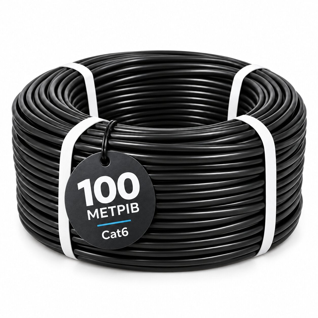 Витая пара Gear CAT.6 UTP CCА Outdoor PVC+PE для наружных работ 100 м Черный (884125м)