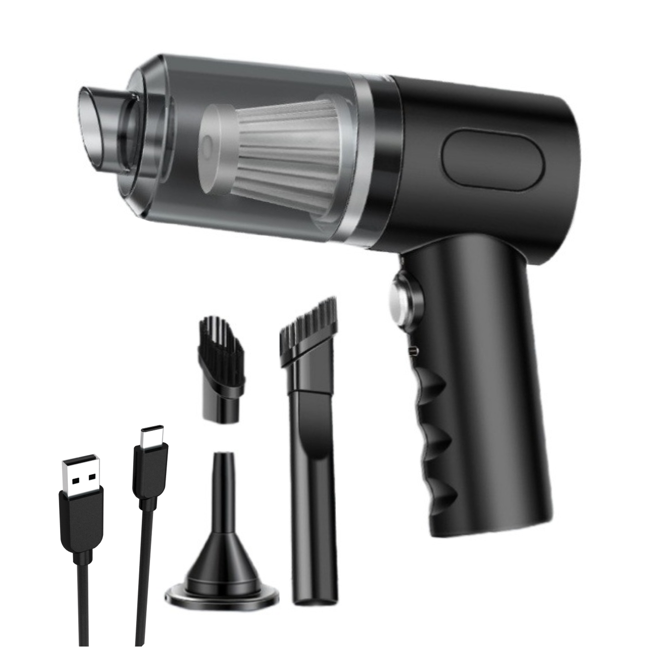 Автомобільний пилосос 3в1 для сухого прибирання 120 Вт Чорний (1757495088223)