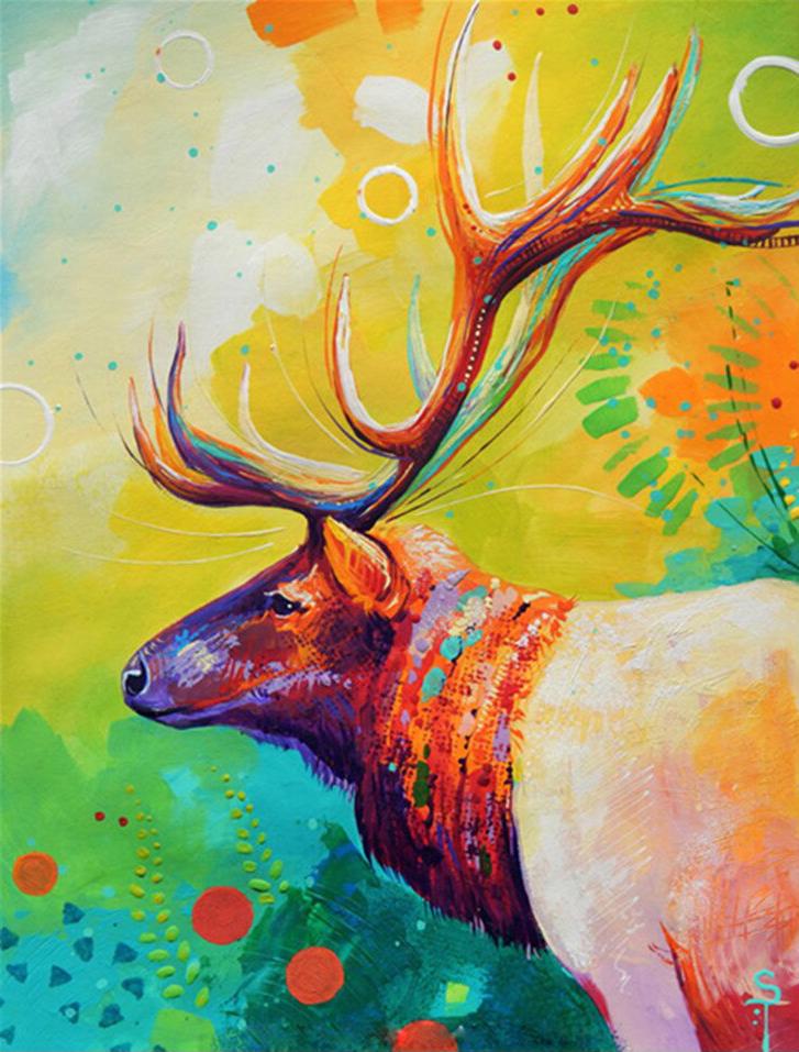 Алмазна мозаїка Emerald Craft Олень акварель 30x40 см (23245)