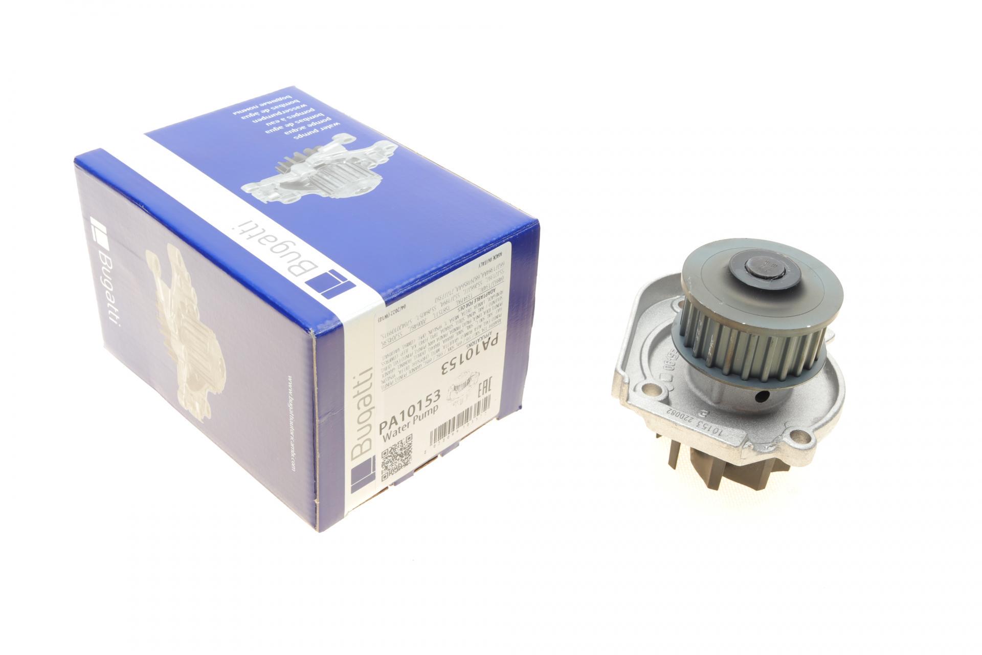 Помпа воды Bugatti Fiat Doblo/Panda/Punto 1.4 05-/Opel Combo 1.4 12-/Ford Ka 1.2 08-16 PA10153