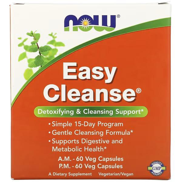 Добавка NOW Foods Easy Cleanse 2 флакона 60 вегетарианских капсул