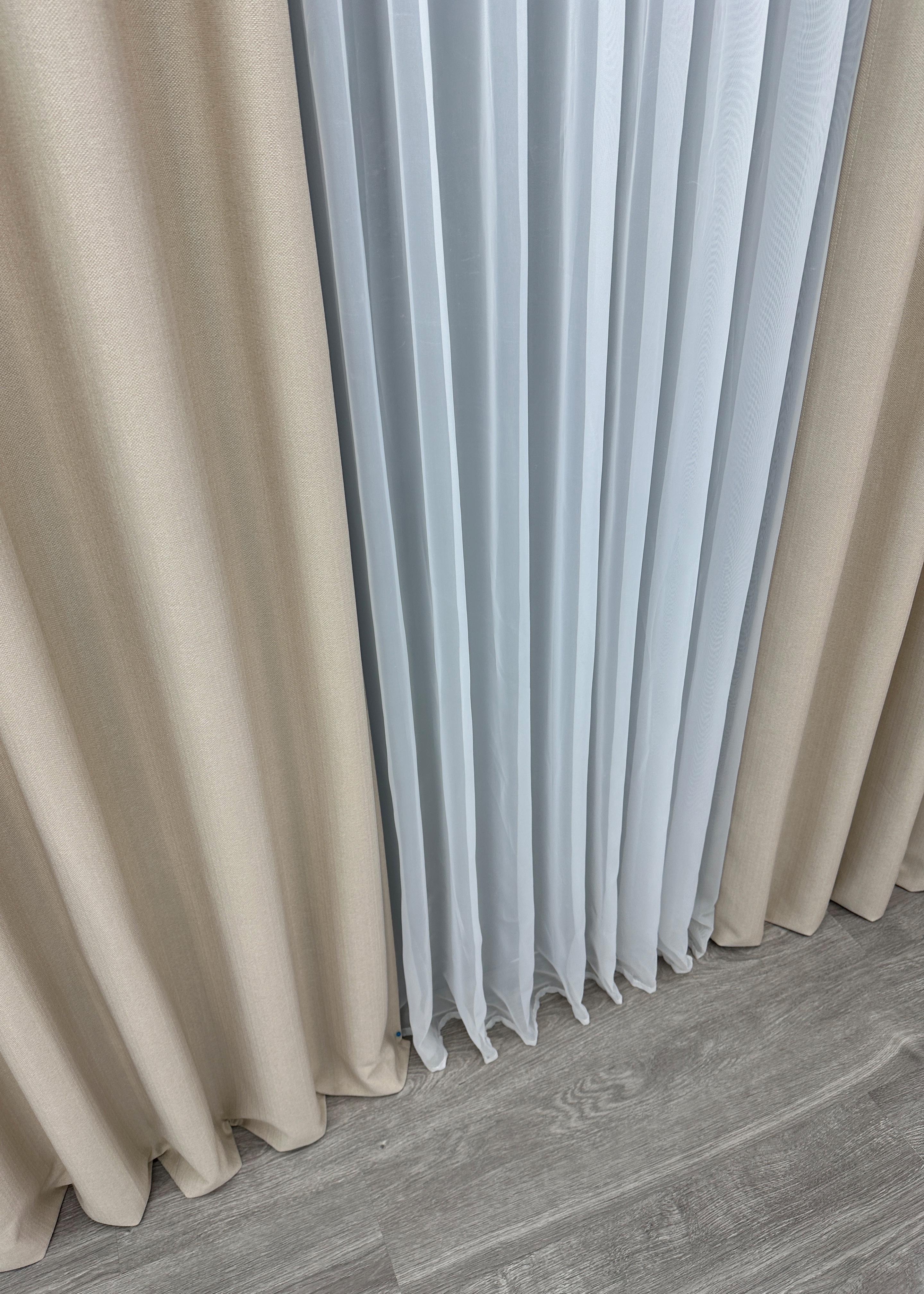 Комплект готовых штор VR-Textil Шенил однотонный №1691ш 150х270 см 2 шт. Бежевый (33-0592) - фото 10 Комплект готовых штор VR-Textil Шенил однотонный №1691ш 150х270 см 2 шт. Бежевый (33-0592) - фото 10