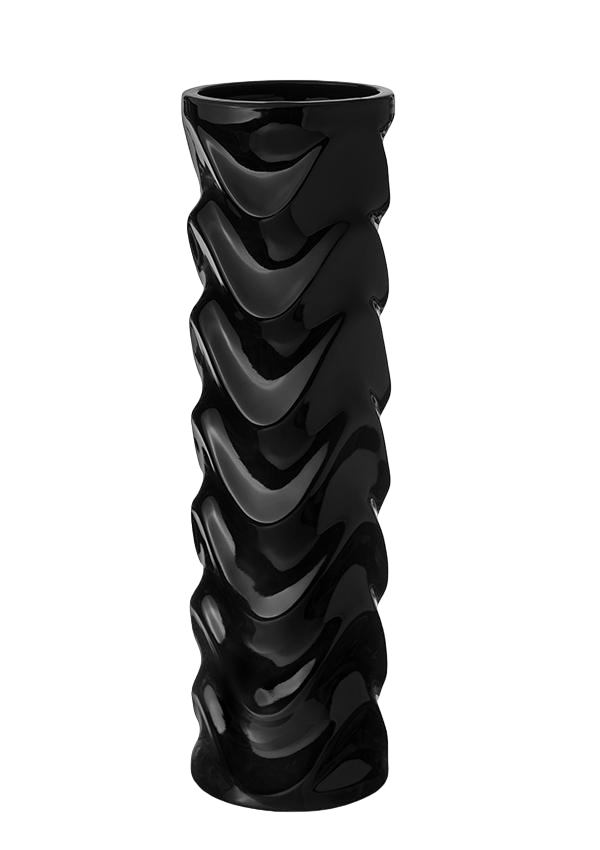 Ваза керамическая Цилиндр 13х13х45 см Черный (0004)