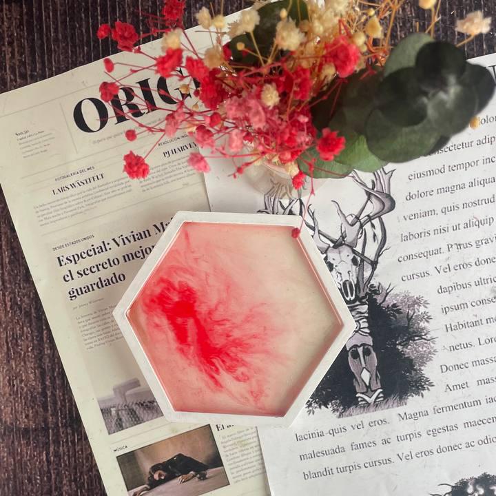 Підставка гіпсова декоративна 5candles з епоксидної смоли Червоний (1509_7 5candles132) - фото 1 Підставка гіпсова декоративна 5candles з епоксидної смоли Червоний (1509_7 5candles132) - фото 1