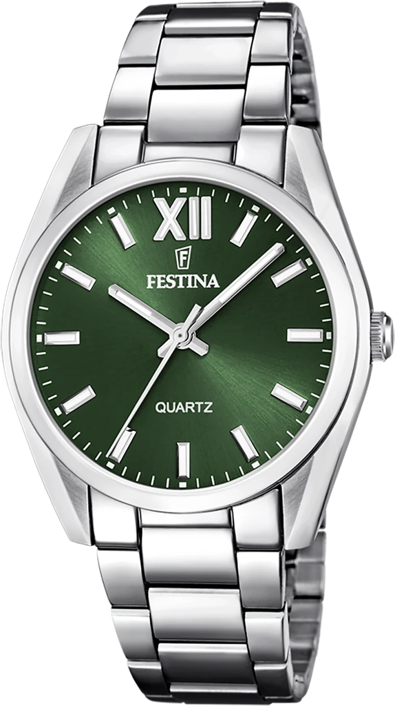 Наручний годинник жіночий Festina Boyfriend F20622/4 з сталевим корпусом та зеленим циферблатом