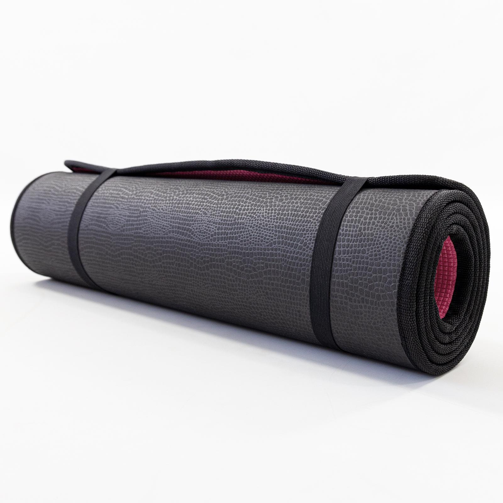 Килимок для йоги та фітнесу EVA двошаровий Osport Yoga Pro/ 8мм (OF-0275) Чорно-рожевий - фото 7