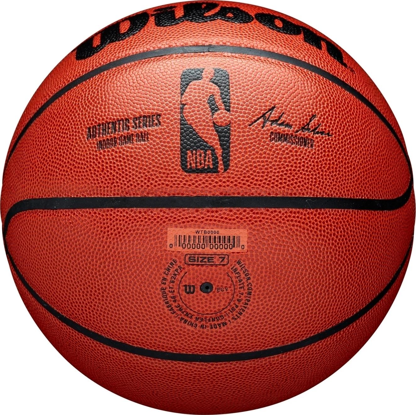 Баскетбольний м'яч Wilson NBA AUTHENTIC INDOOR р. 7 Червоний (WTB7100XB07) - фото 4