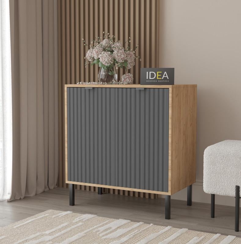 Комод Idea П-6 73х78 см Дуб Крафт Золотий/Асфальт (462873)