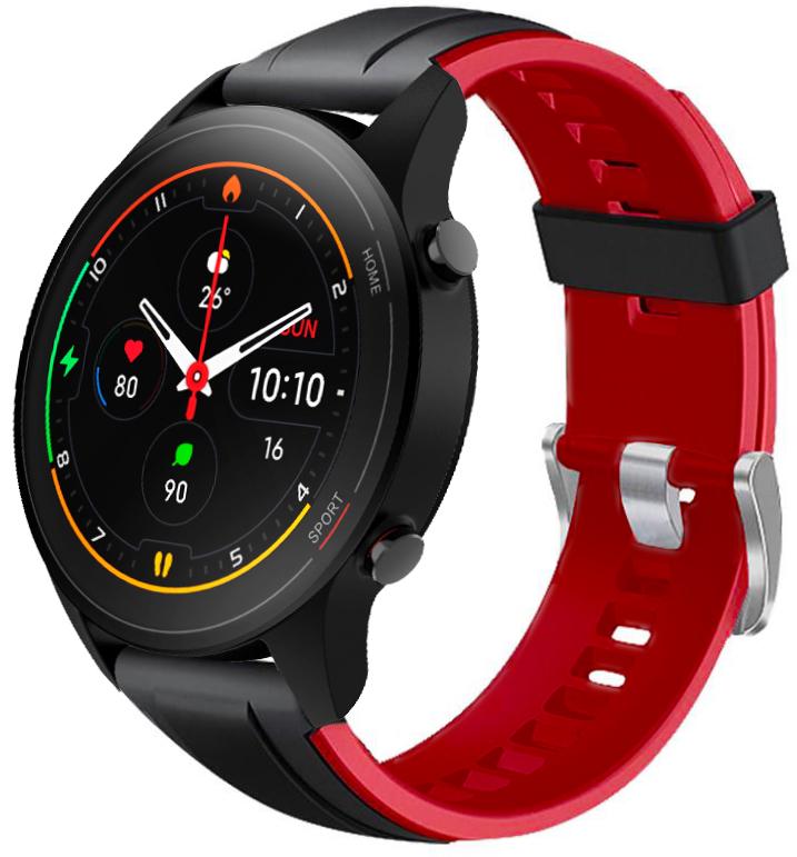 Ремешок Coholl для Xiaomi Mi Watch 22 мм Black/Red (23127-44)