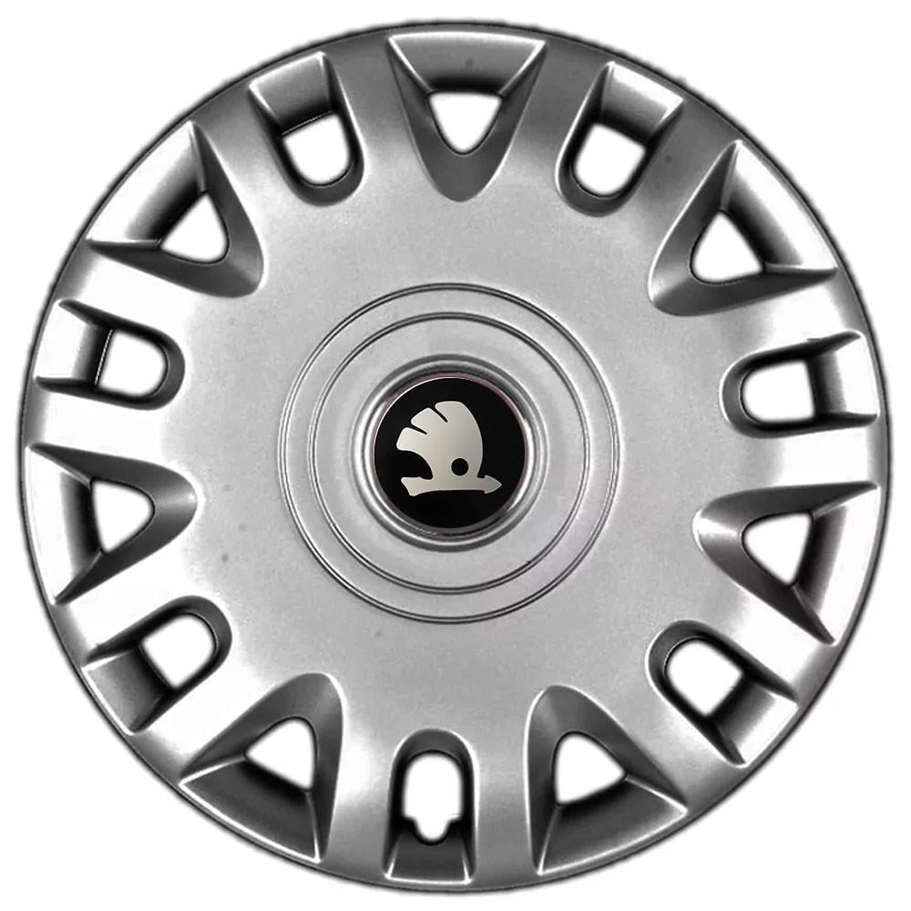 Колпаки автомобильные R15 Skoda 333 SJS 4 шт. Серебристый
