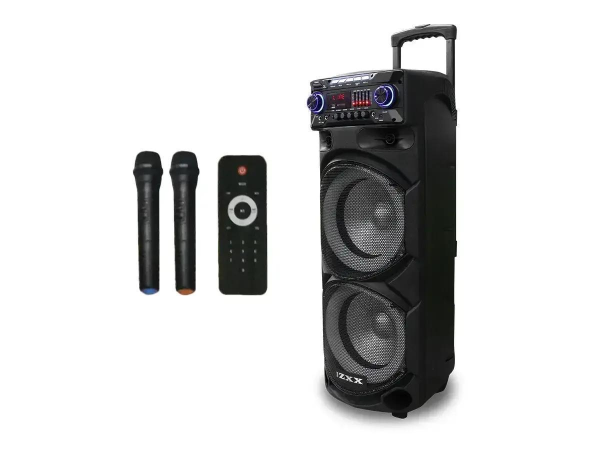 Портативная колонка ZXX 9292 2x125 Вт 10" TWS/FM/USB/TF/SD/BT/REC/EQ/LED/2MIC Черный