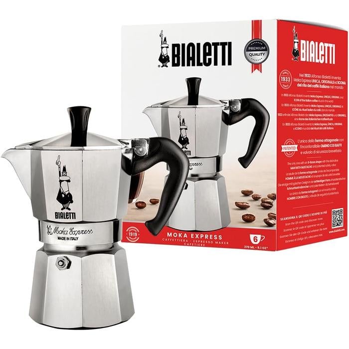 Гейзерная кофеварка Bialetti Moka Express 270 мл на 6 чашек (2672931)
