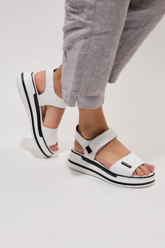 Босоніжки жіночі ALLSY шкіряні р. 38 Білий (195173) - фото 5