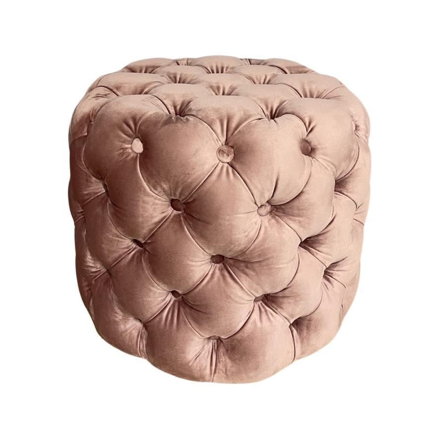 Пуф Mebelle Emiem велюр 45x45x45 см Бежевый (0533)