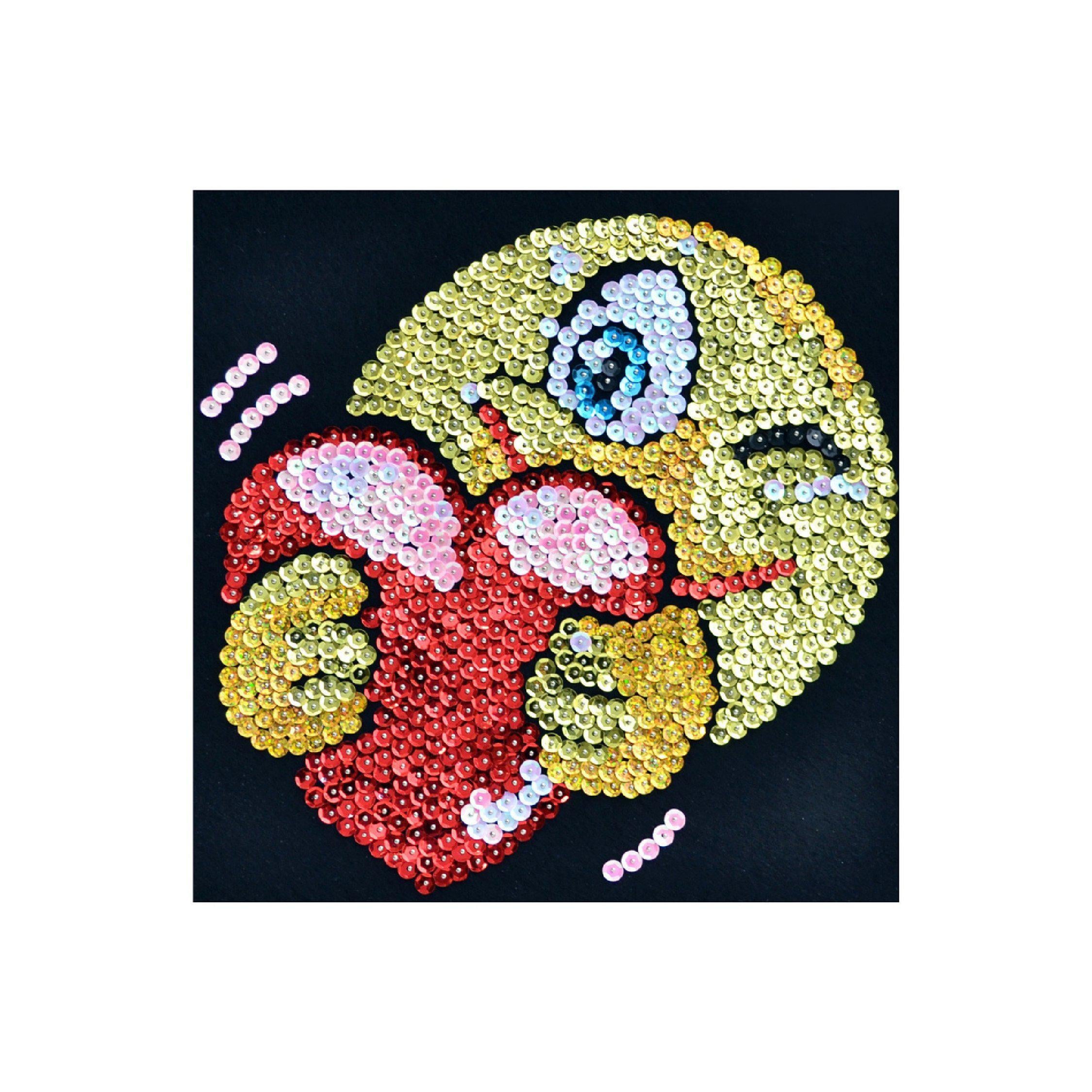 Набор для творчества картина из паеток Колібрі АРТ Влюбленный смайл (АРТ 01-02)