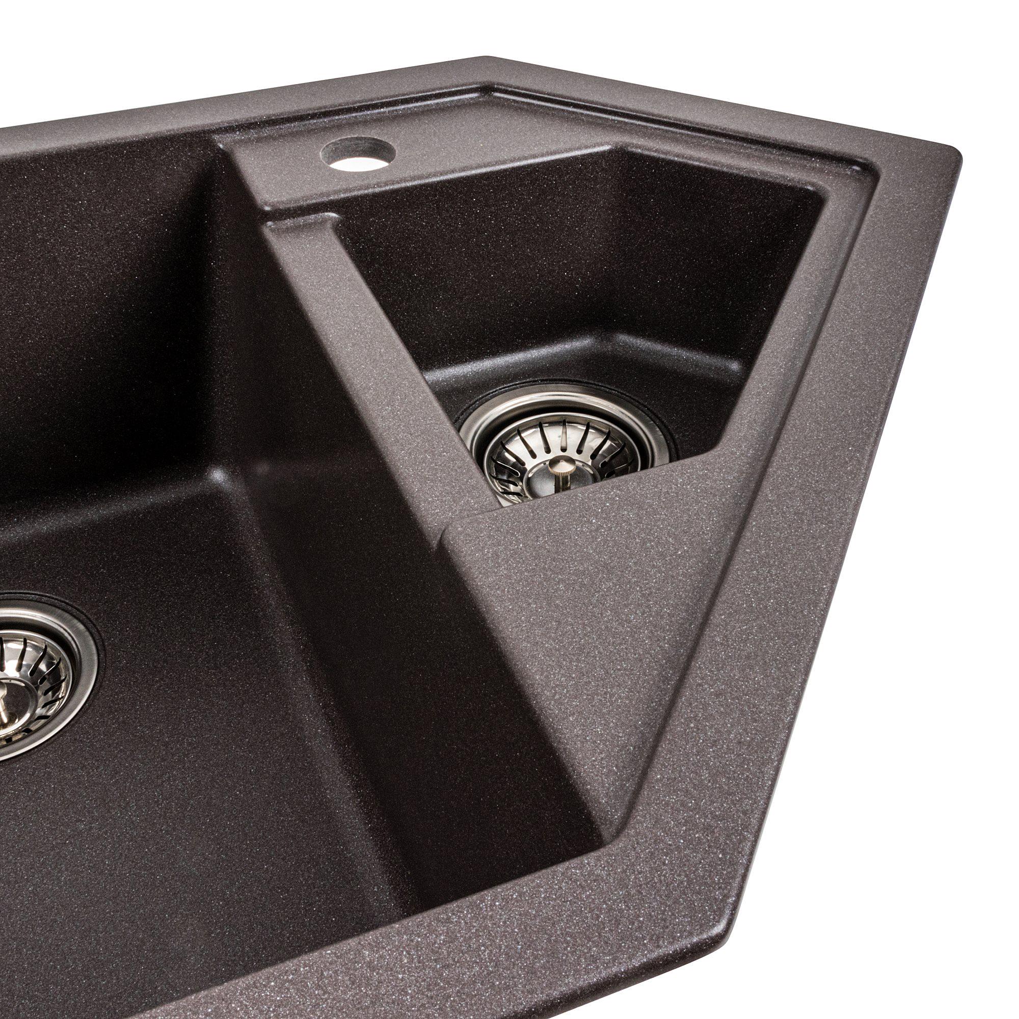 Мийка гранітна для кухні Platinum 9950 PANDORA матова Гренадін - фото 3 Мийка гранітна для кухні Platinum 9950 PANDORA матова Гренадін - фото 3