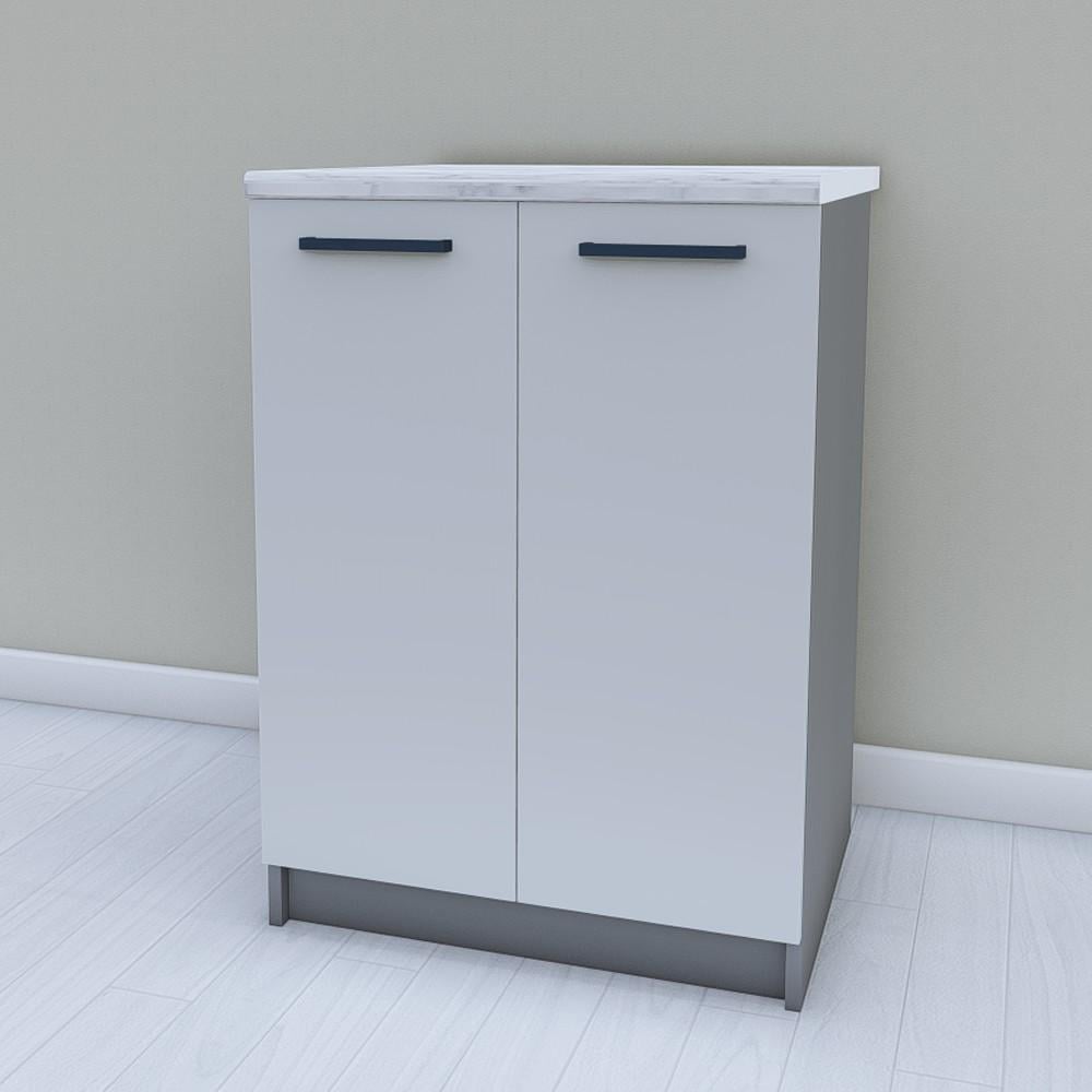 Тумба нижняя для кухни Opendoors МП13 600 мм Светло-серый/Антрацитовый (МП13/15)