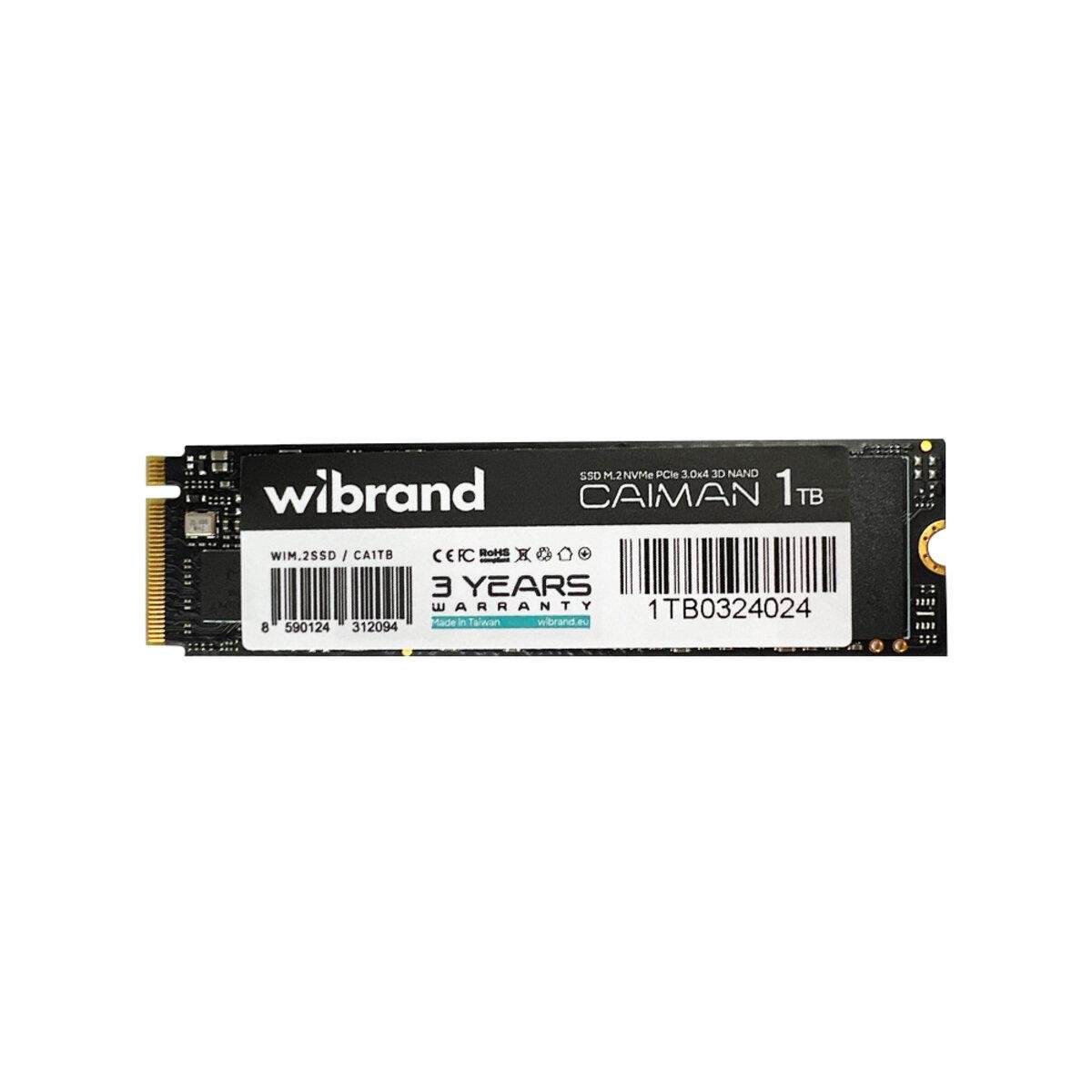 Диск SSD M.2 Wibrand Caiman 1 Tb NVMe 2280 PCIe 3.0 3D NAND (WIM.2SSD/CA1TB) - фото 2