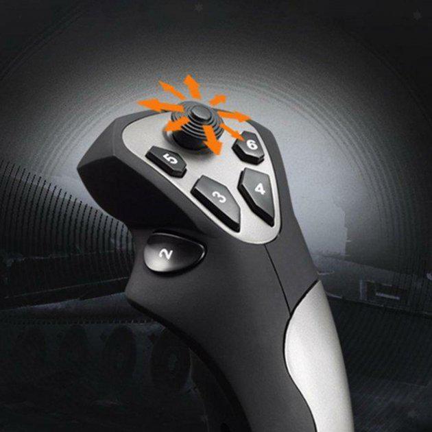 Джойстик игровой PXN 2113 Pro с обратной связью для авиационных симуляторов Черный (784779471) - фото 10