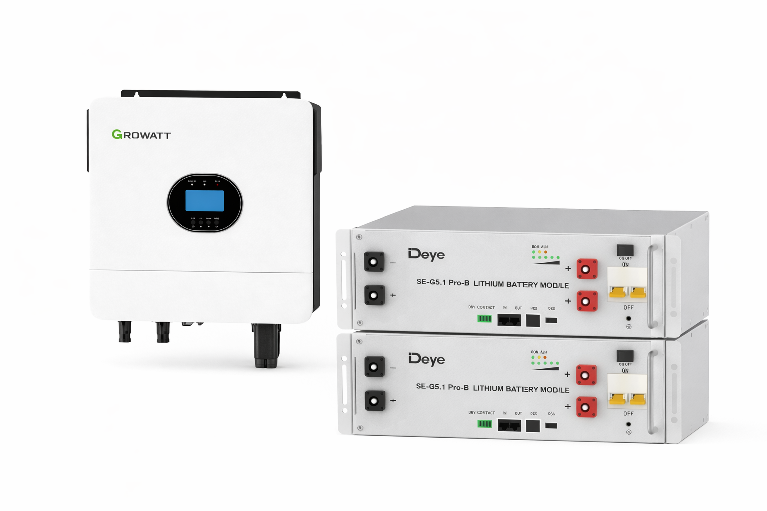 Инвертор Growatt SPF 6000 ES Plus 6 кВт и две батареи Deye SE-G5.1 Pro-B 5,12 кВт·ч White (33088471)