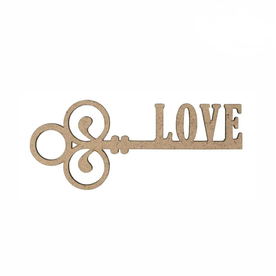 Заготовка для декупажа Rosa Talent Ключик Love 3 ДВП 10х4 см 4 шт. (4820149908779)